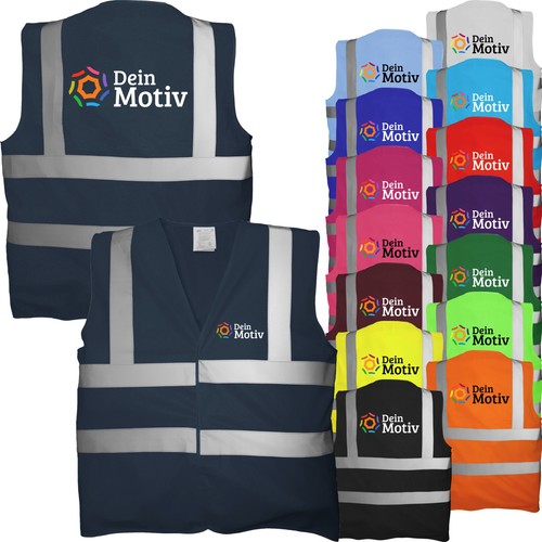 Warnweste mit logo motiv - warnweste,