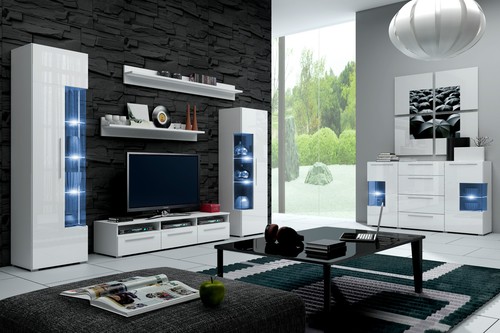 Moderne wohnwand schrankwand - moderne,