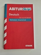 wie NEU STARK VERLAG Abitur Skript DEUTSCH Gymnasium Gesamtschule Das musst du..