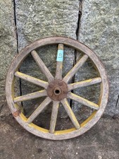 Altes Wagenrad Holz mit Eisenreifen Ø ca.46 cm – Originales Deko‑Objekt