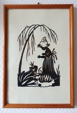 Altes Scherenschnittbild