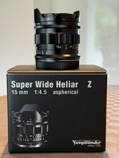 Voigtländer 15mm f4.5 Super Wide Heliar ASPH Nikon Z Mint