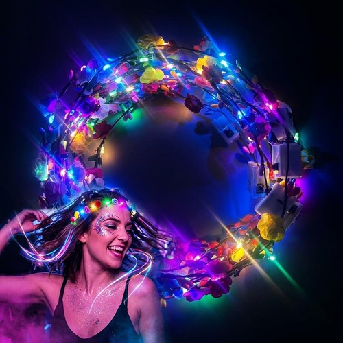 Led blumenkranz haarschmuck - blumenkranz,
