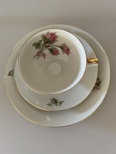 Sammelgedeck Bavaria antik,  hübsches Rosenmotiv und Goldrand