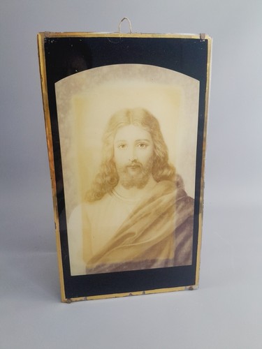 Antik kunst glas jesus - antik,