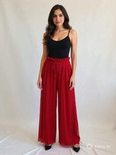 ITALY Plissee Hose weites Bein