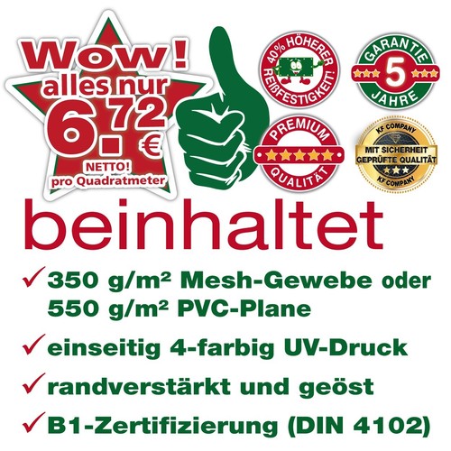 Werbebanner aus pvc oder - "werbebanner",