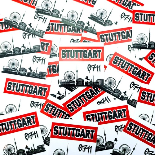 Stuttgart skyline 0711 sticker - 0711,