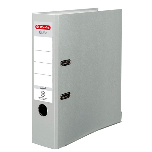 Herlitz ordner 80mm grau - ordner, a4/80mm