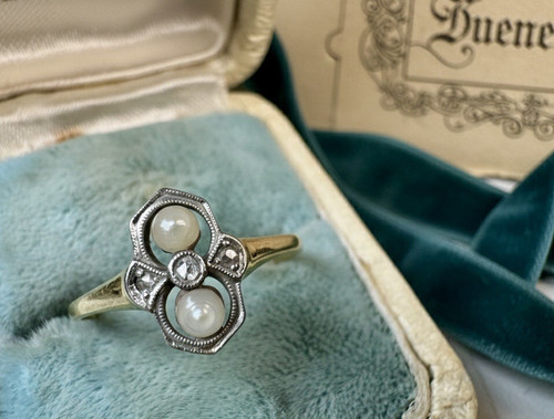 Ring art deco - antik,, 585