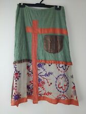 IAN MOSH Damen Midirock Sommerroch Damenrock Jupe Skirt Grün Gr. S