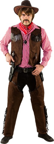 Cowboy weste wildlederimitat - weste,