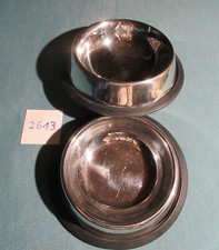 Futternapf, 2 Stück (Katzen oder kleine Hunde) Edelstahl, rutschfest, Gummirand