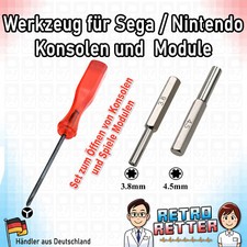 🛠️ Y-Schraubendreher + 3.8 / 4.5mm Bit Tool - Nintendo & Sega Konsole Reparatur