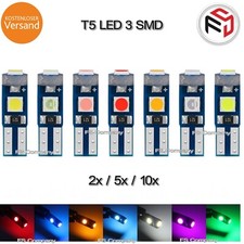 2/5/10x T5 Super Helle 3 SMD 3030 LED Glassockel Lampe Tachobeleuchtung Farben