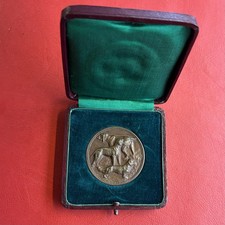 Einseitige Medaille Südwestdeutsche Jagdausstellung / Frankfurt 1924 / f.st