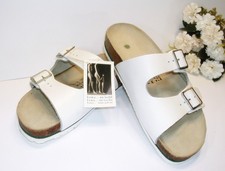 Neu!! Bama Pantoletten Schuhe Sandalen Hausschuhe weiß Moosbacher Fußbett Gr. 37