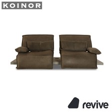 Koinor Free Motion Edit 2 Leder Zweisitzer Grün Grau elektrische Funktion Sofa