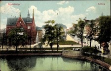 Ak Neumünster in Schleswig Holstein, Kuhberg, Teilansicht der Stadt - 3617925