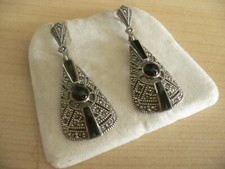 Ohrhänger Silber mit Onyx und