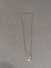 Esprit Kette Anhänger Citrin & Bergkristall- 925er Silber 44 cm