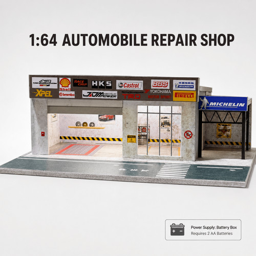 Diorama garage modell led - garage,