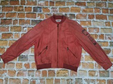 *ICEBERG VINTAGE LEDERJACKE*TOMATO KETCHUP*ORANGE*WILDLEDER*CASUAL*GR: L*RARITÄT