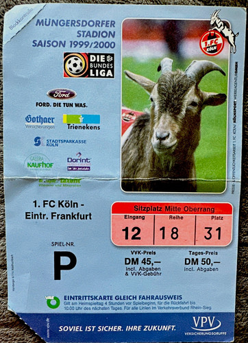 Eintrittskarte köln vs - 1.,