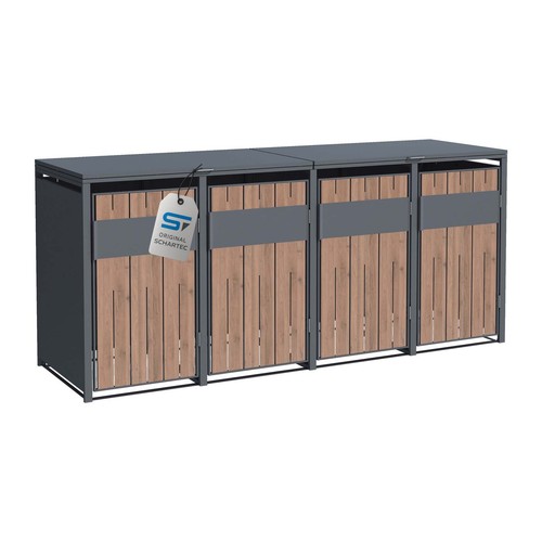 Schartec mülltonnenbox 4er - mülltonnenbox,