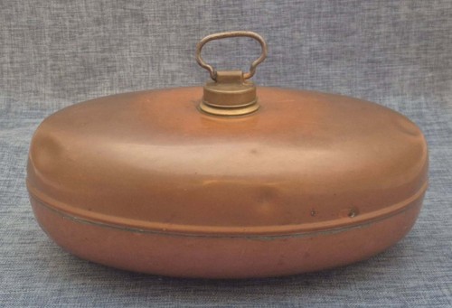 Wärmflasche kupfer oval - wärmflasche,