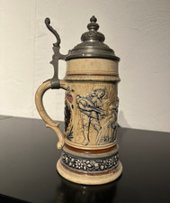 Krug Bierkrug - Reinhold Hanke - Höhr-Grezhausen Hauber&Reuther Freising um 1900