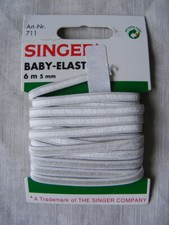 Gummiband nähen basteln DIY Gummi Singer Baby-Elastic 5mm breit Handarbeit