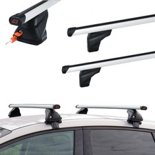 Für Skoda Superb 2 II 3T 4-Tür 09-14 Silber Aluminium Dachträger Normaldach