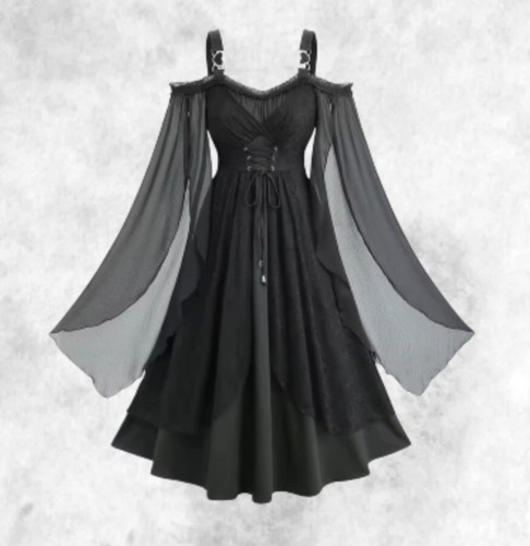 Neu schwarz gothic mittelalter - schwarz,
