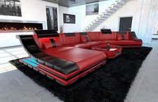 Wohnlandschaft Ledercouch