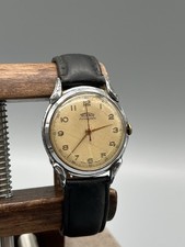 TECHNOS SWISS MADE HERRENUHR LEDERARMBAND ANTIMAGNETIC HADAUFZUG DEFEKT - F.3