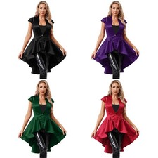 Damen Kostüm Halloween Clubwear Karneval Jacket Bühnenauftritt Mantel Show Rave