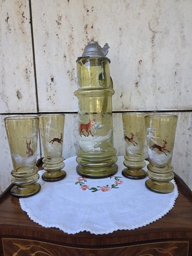 Jugendstil bierkrug weinkanne - bierkrug,
