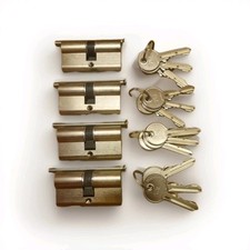 4 Stück SKG Sicherheits Profilzylinder gleichschließend 30/30 mit 12 Schlüsseln