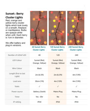 Qbis Kamin Sonnenuntergang LED Display Lichterkette - Rot, Orange, Gelb Lichterkette