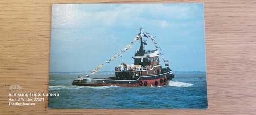Postkarte hafenschlepper - postkarte,