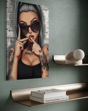 Schöne Frau Leinwand Bild