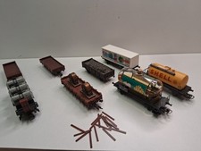 Märklin Fleischmann Gemischtes Konvolut, 8 Güterwagen, Gebraucht Bespielt