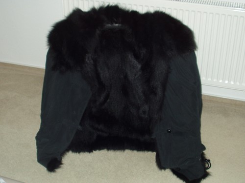 Luxus pelzmantel schwarz - luxus,