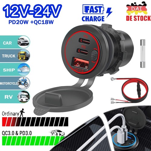 12v usb auto - 3.0, pd