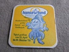 Bierdeckel ,   Astra , hansa - land , Sierksdorf Ostsee , 1978