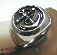 Herren Ring Edelstahl Anker