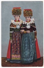 AK Volkstracht aus Schaumburg-Lippe, Brautjungfern, um 1912, gelaufen