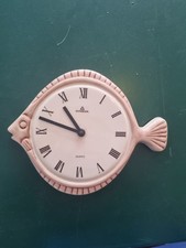 Dugena Fisch Keramik Wanduhr