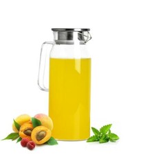 Glaskaraffe mit edelstahl - glaskaraffe,